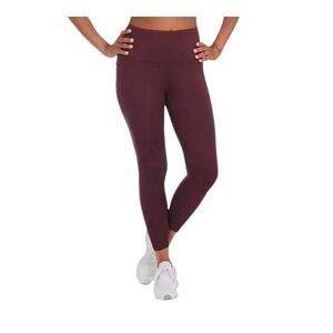 Danskin Ladies' Super Soft Brushed Legging Side Pockets Black Cherry Small New!